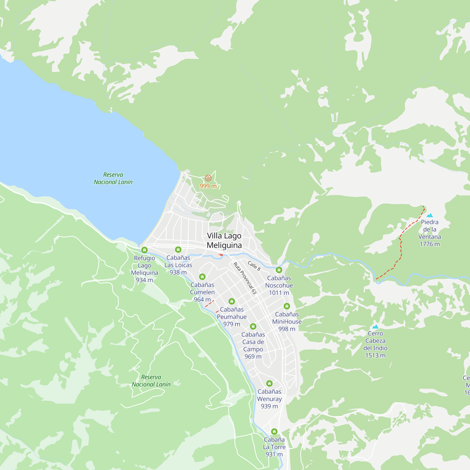 Cabañas La Triny map