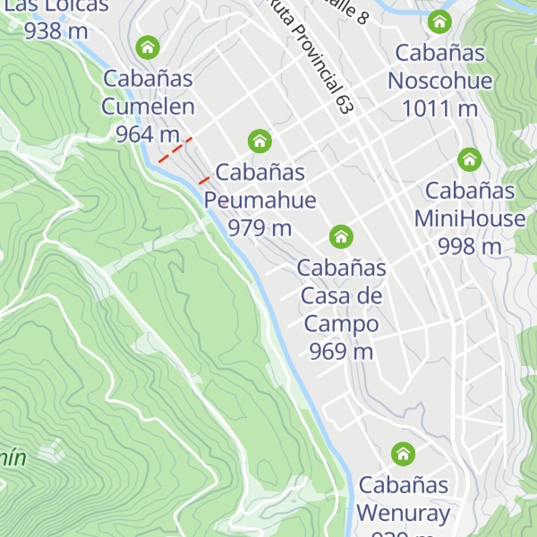 Map of Cabañas Calma Sur