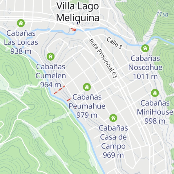 Map of Cabañas Peumahue