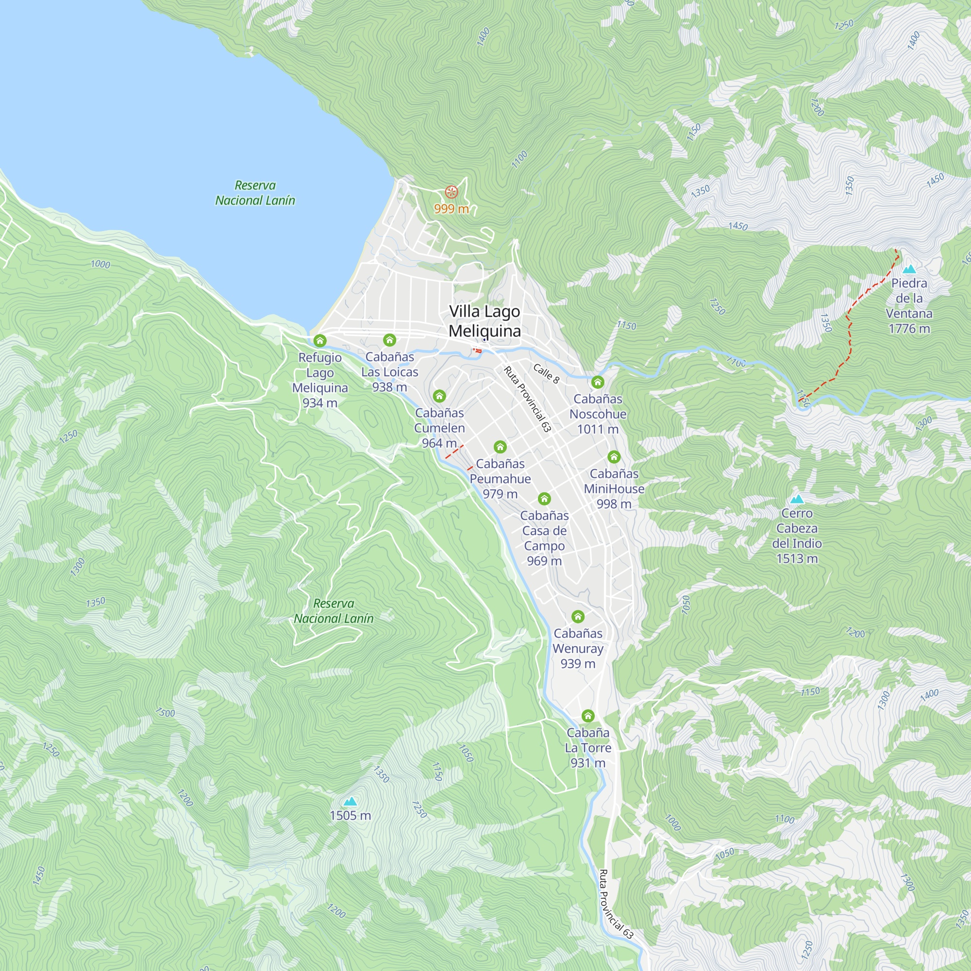 Cabañas Colgantes al Río map