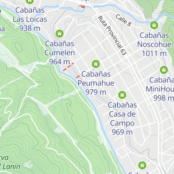 Map of Cabañas Colgantes al Río