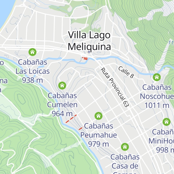 Map of Cabañas Valle Encatado
