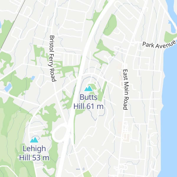 Map of Butts Hill