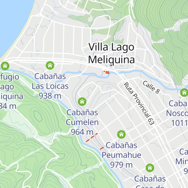 Map of Cabañas Triguen-Hue