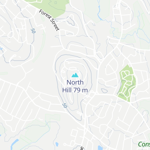Map of North Hill