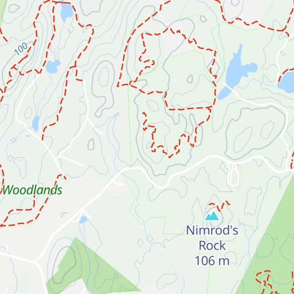 Map of Powissett Peak