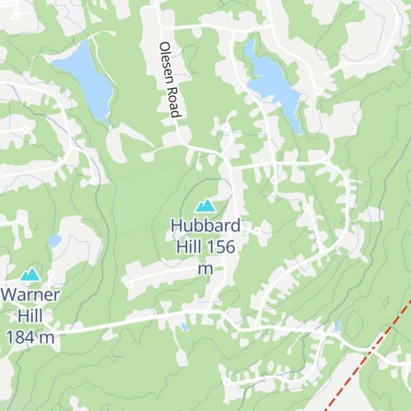 Map of Hubbard Hill