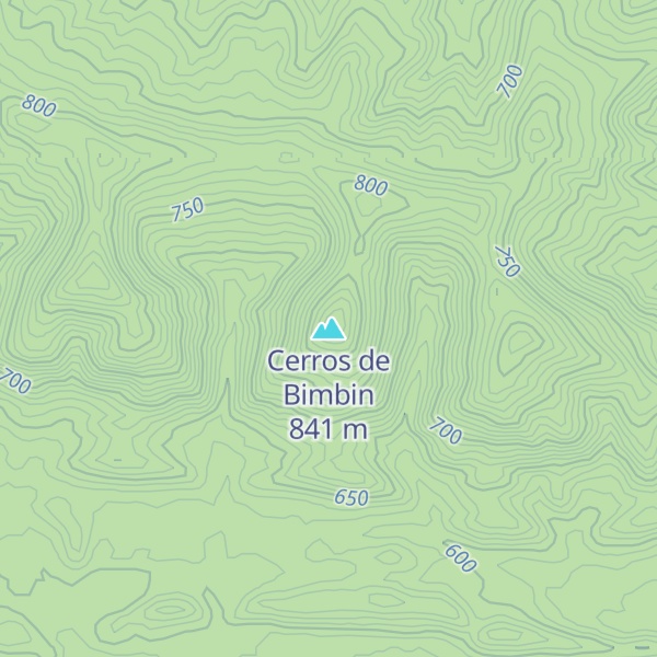 Map of Cerros de Bimbin