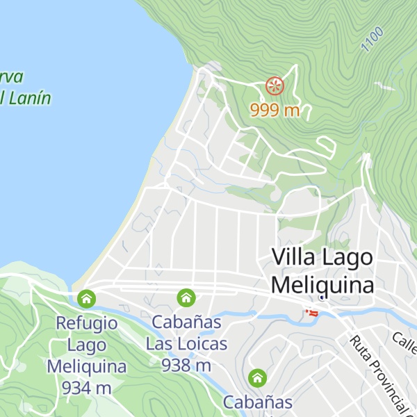 Map of Cabañas Meliquina