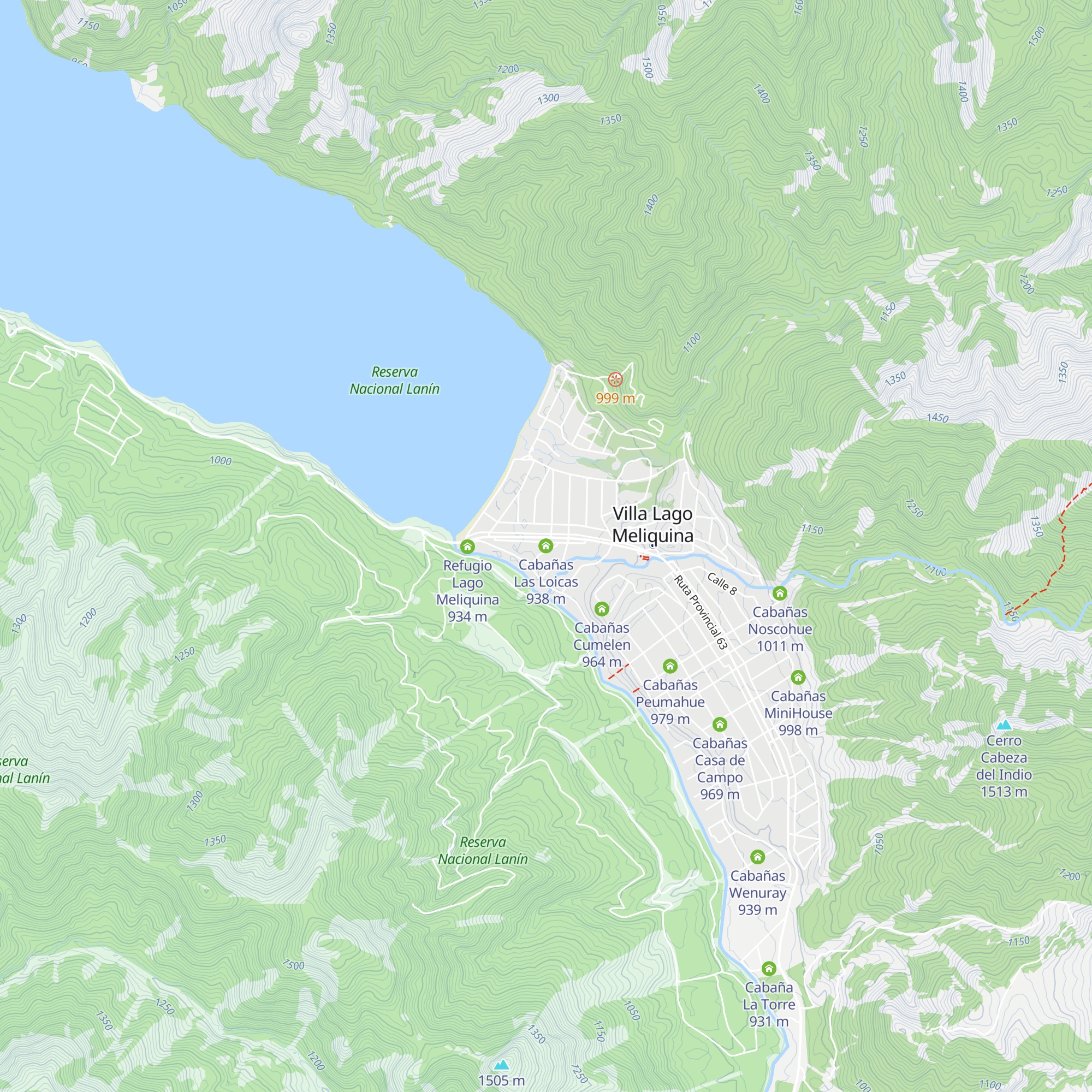 Cabañas Las Loicas map