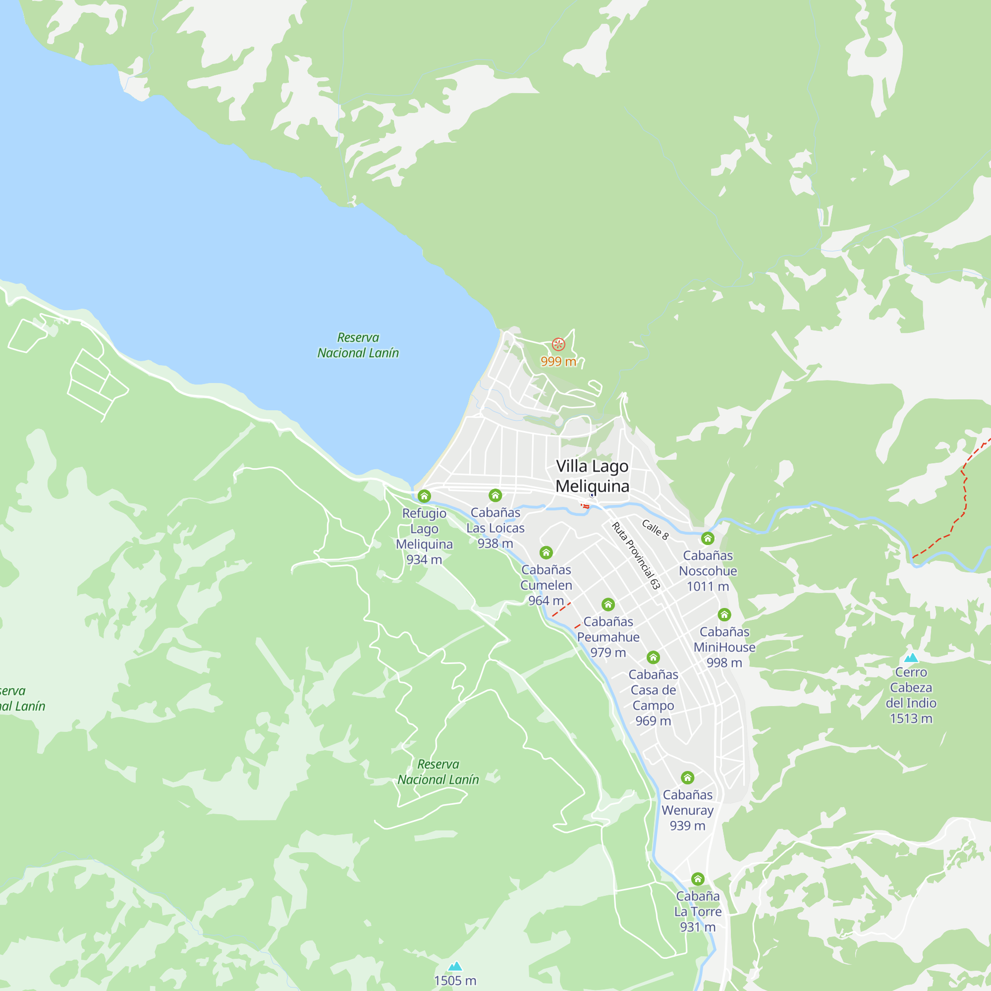 Cabañas Las Loicas map