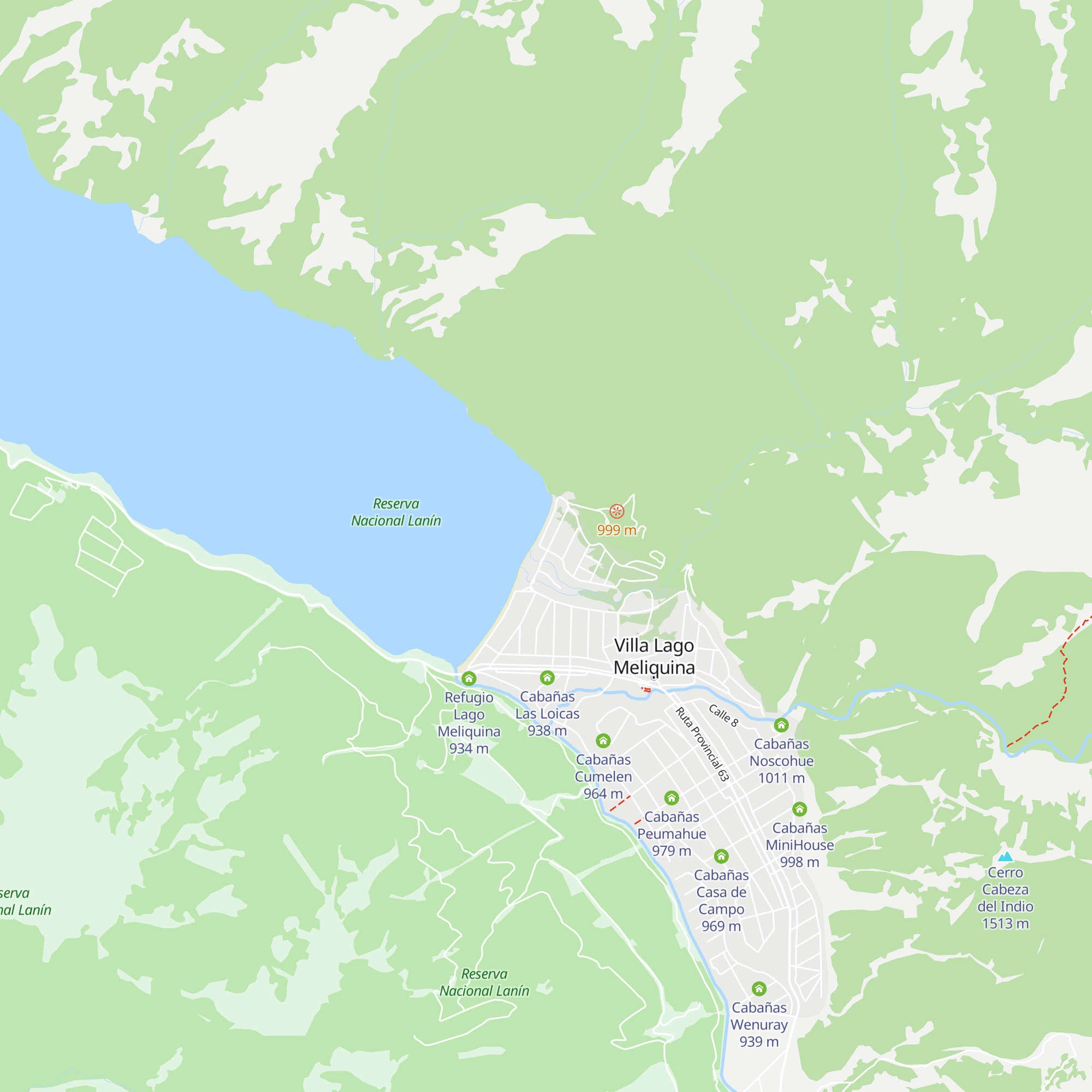 Cabañas & Hotel Amancio map