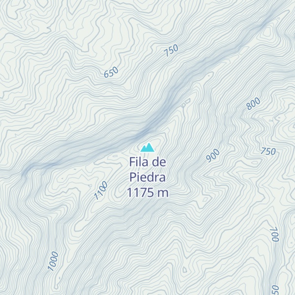 Map of Fila de Piedra