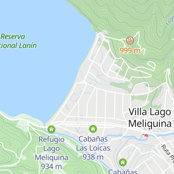 Map of Cabañas La Maitena