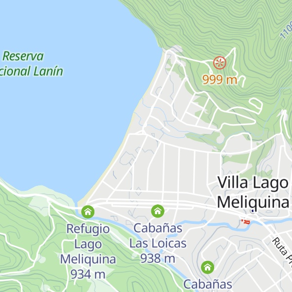 Map of Cabaña Carelhue