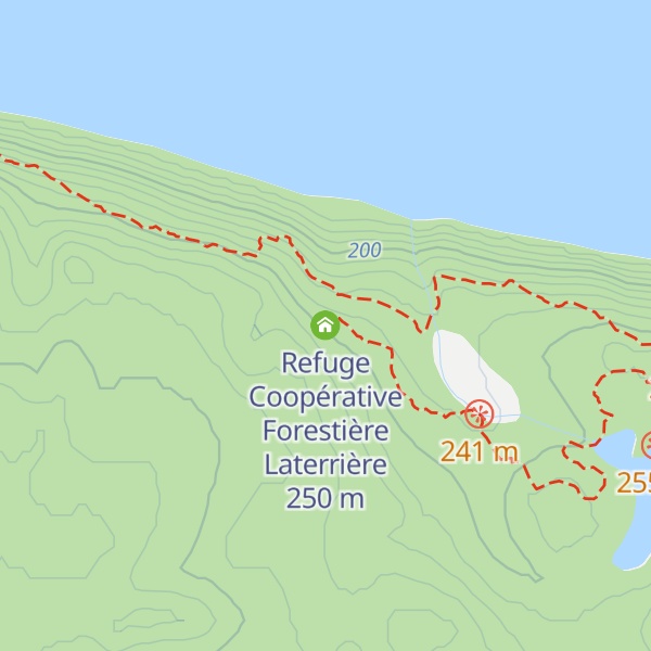 Map of Refuge Coopérative Forestière Laterrière