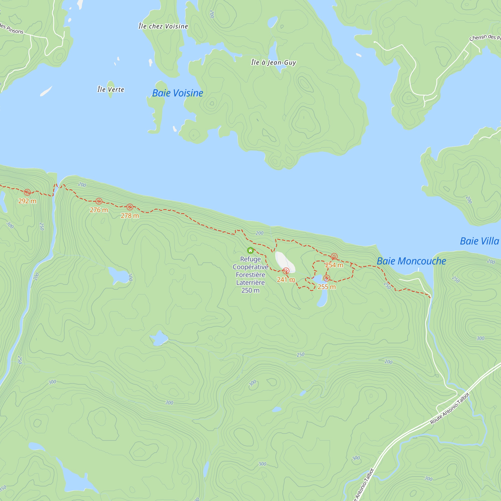 Refuge Coopérative Forestière Laterrière map