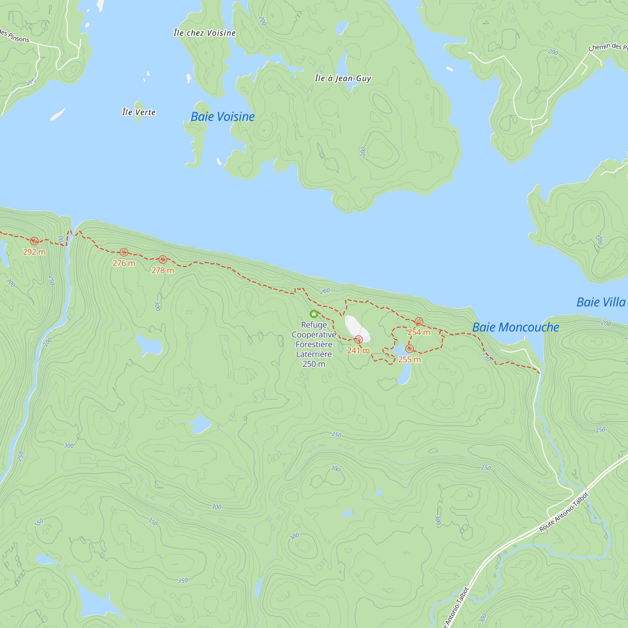 Refuge Coopérative Forestière Laterrière map
