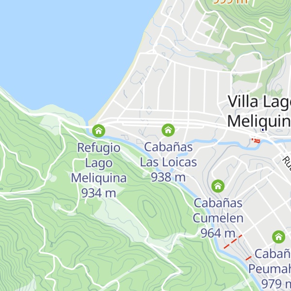 Map of Cabaña Carelhue