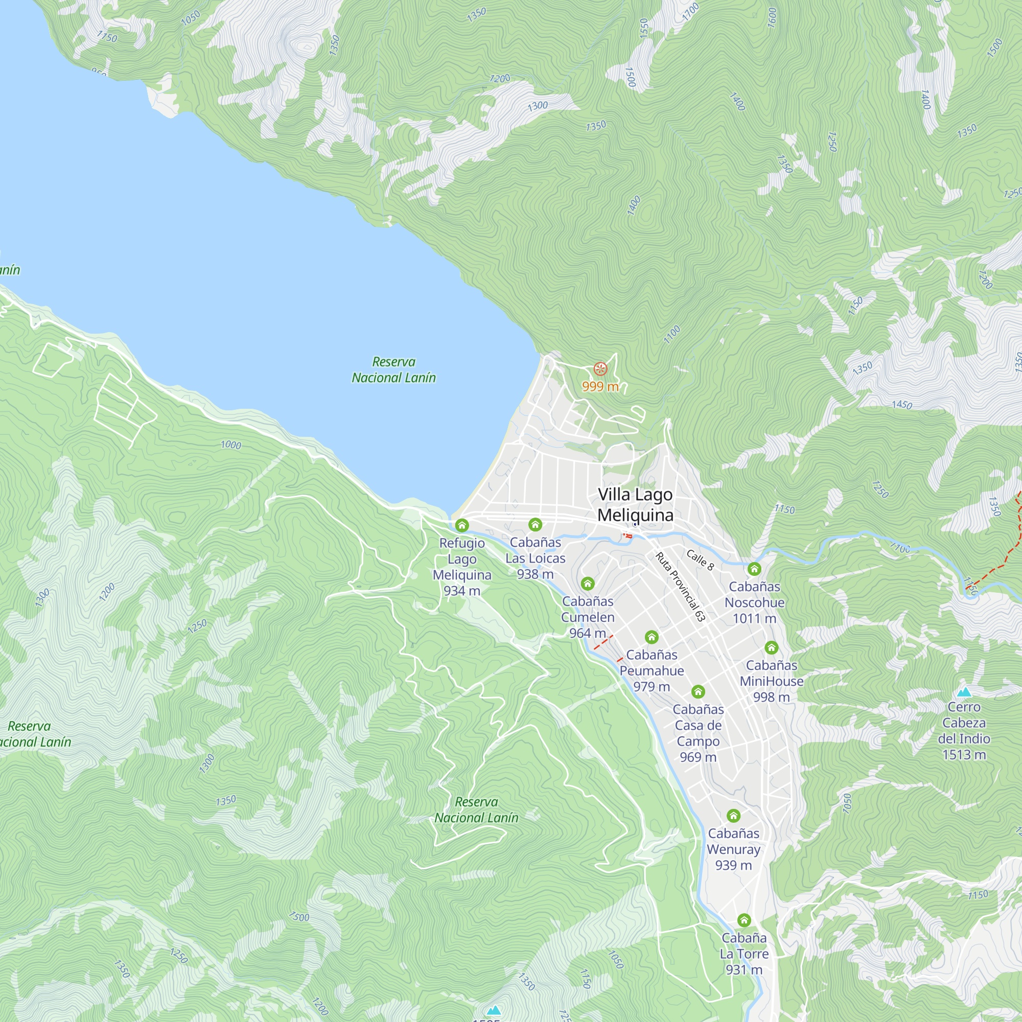 Cabañas El Montañes map