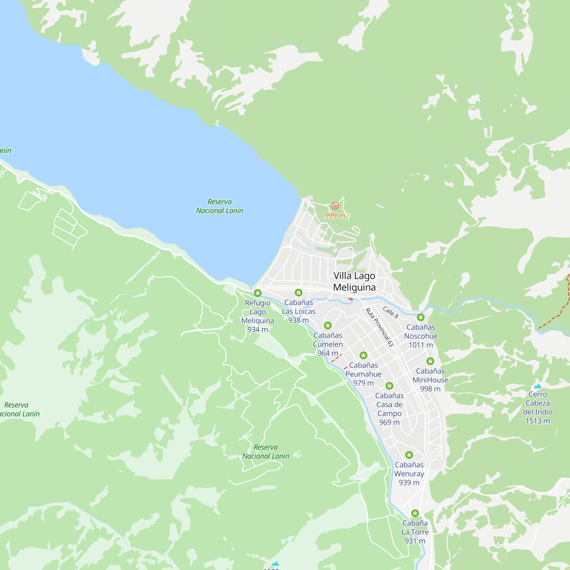 Cabañas El Montañes map