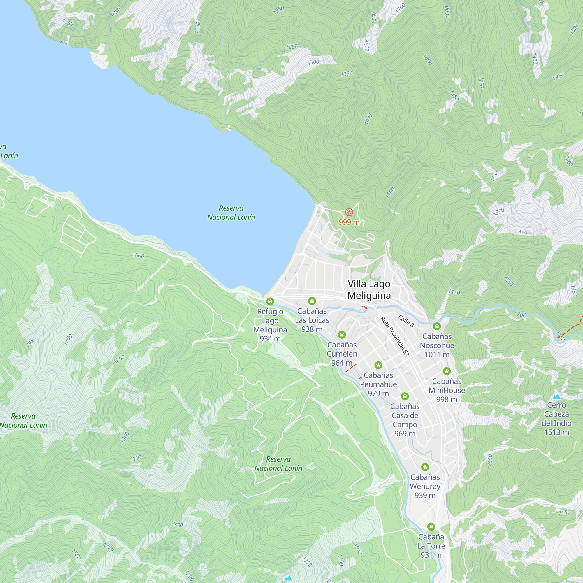 Cabañas La Candelaria map