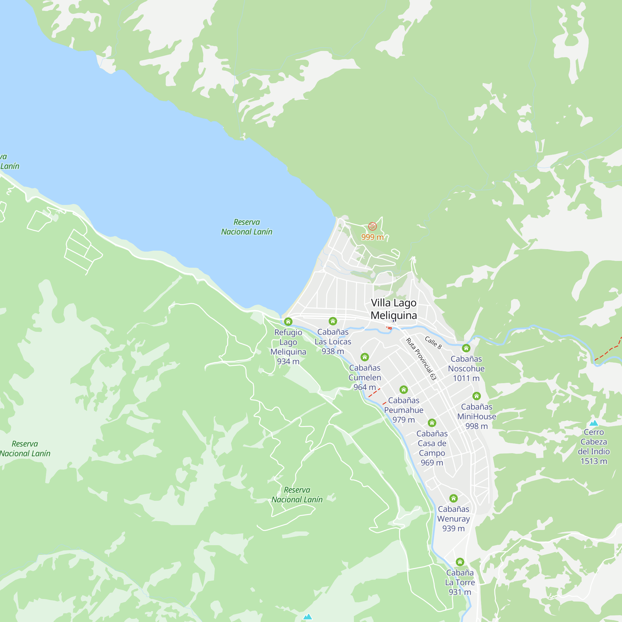 Cabañas La Candelaria map