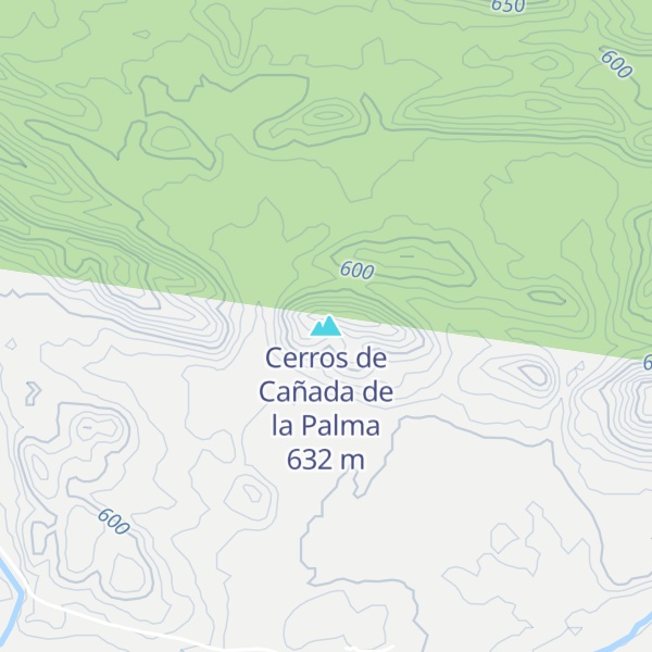 Map of Cerros de Cañada de la Palma