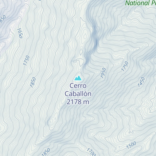 Map of Cerro Caballón