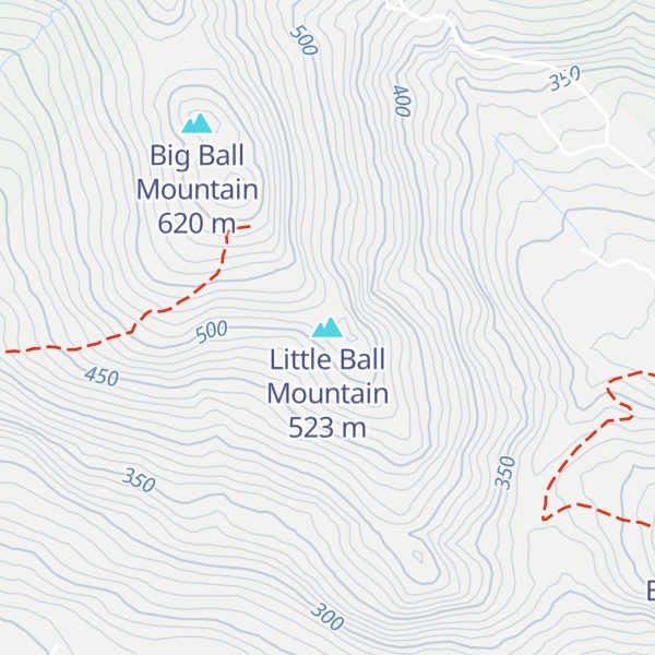 Map of Little Ball Mountain