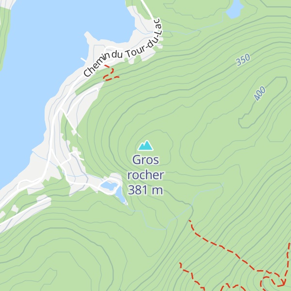 Map of Gros rocher