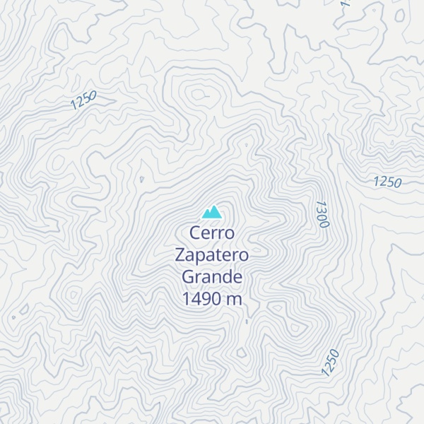 Map of Cerro Zapatero Grande