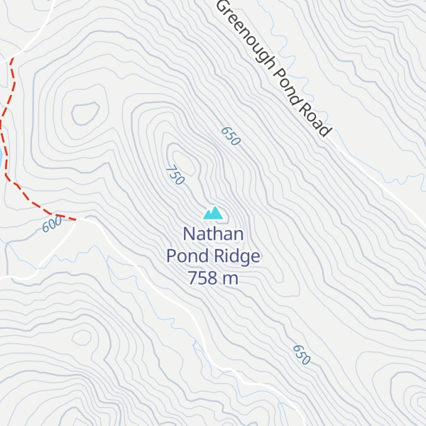 Map of Nathan Pond Ridge