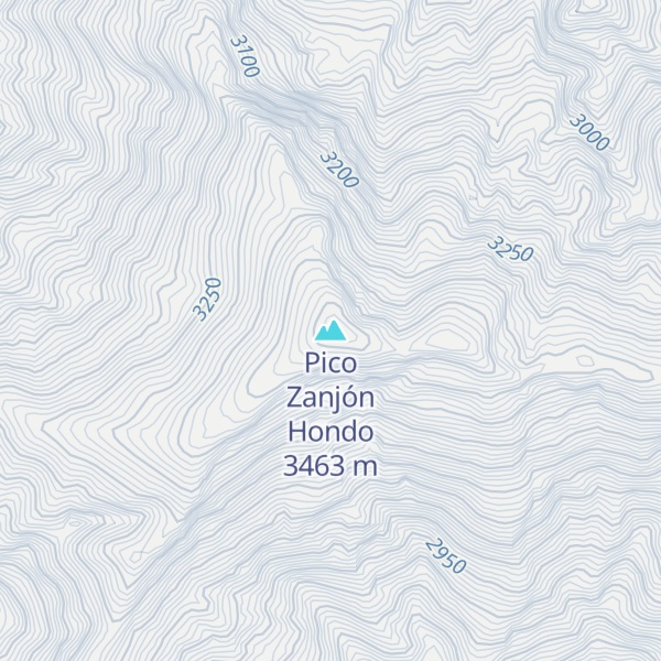 Map of Pico Zanjón Hondo