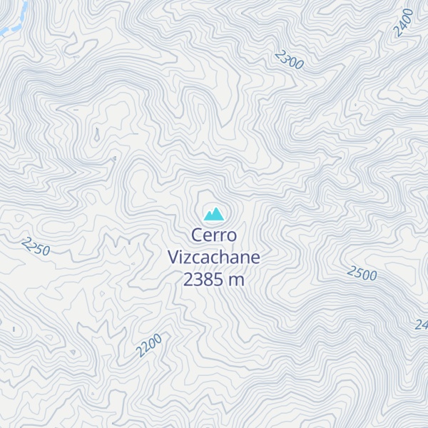 Map of Cerro Vizcachane