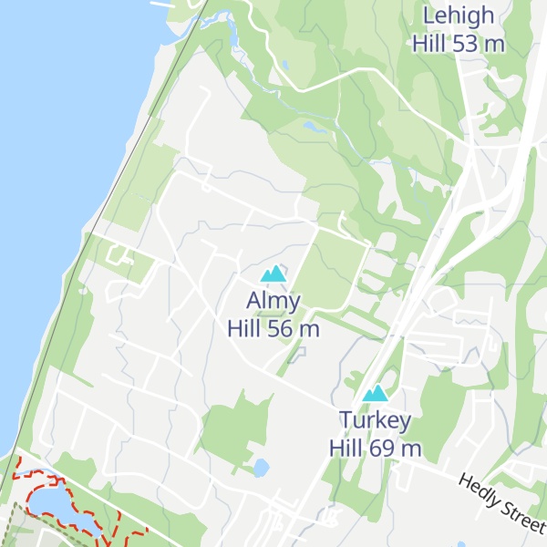 Map of Almy Hill