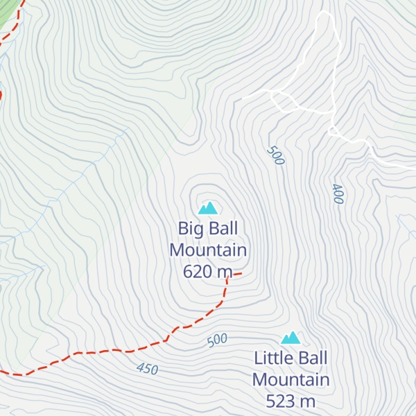 Map of Big Ball Mountain