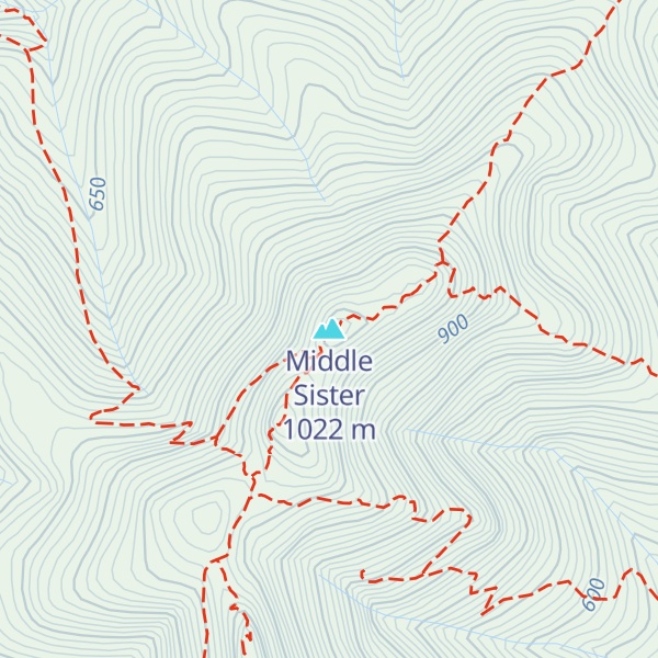 Map of Middle Sister
