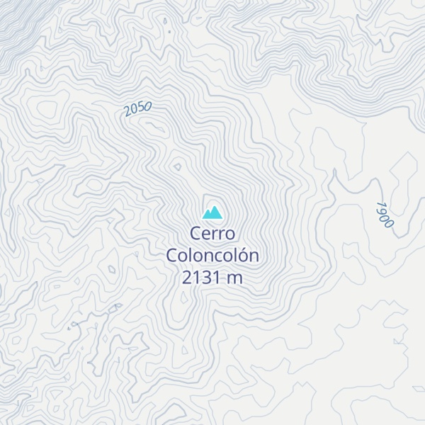 Map of Cerro Coloncolón