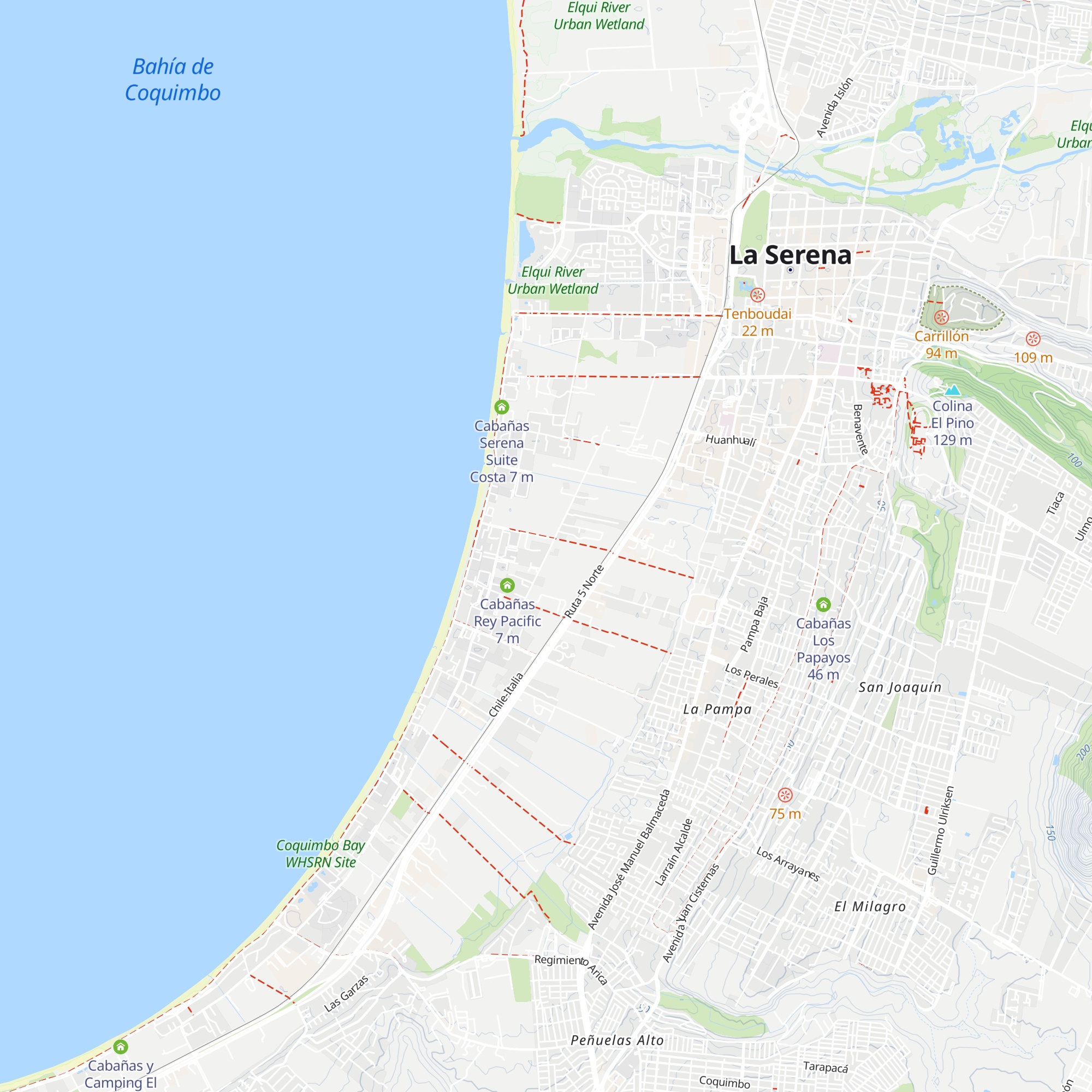 Cabañas Los Copaos map