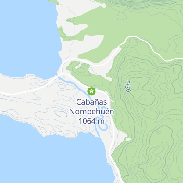 Map of Cabañas Nompehuén