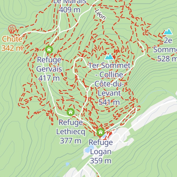 Map of Refuge Le Trappeur