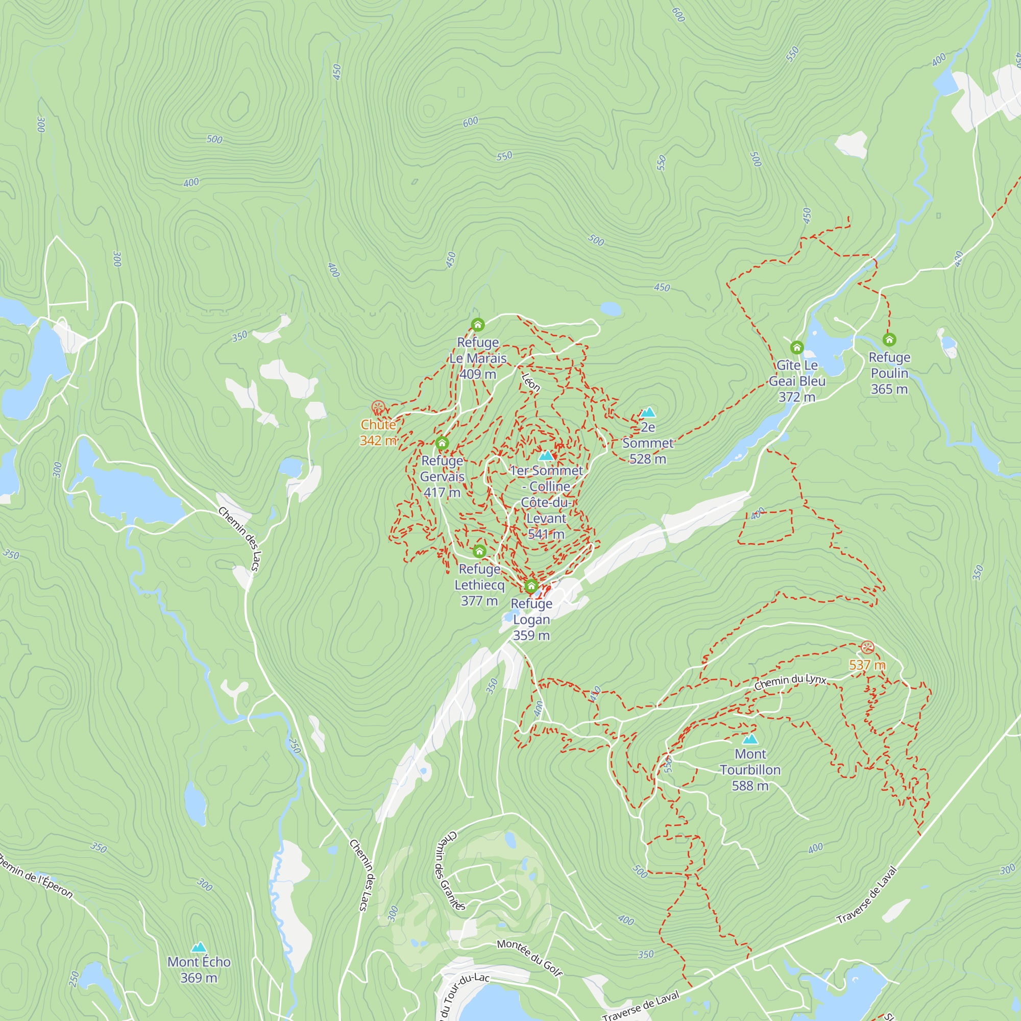Refuge Le Trappeur map