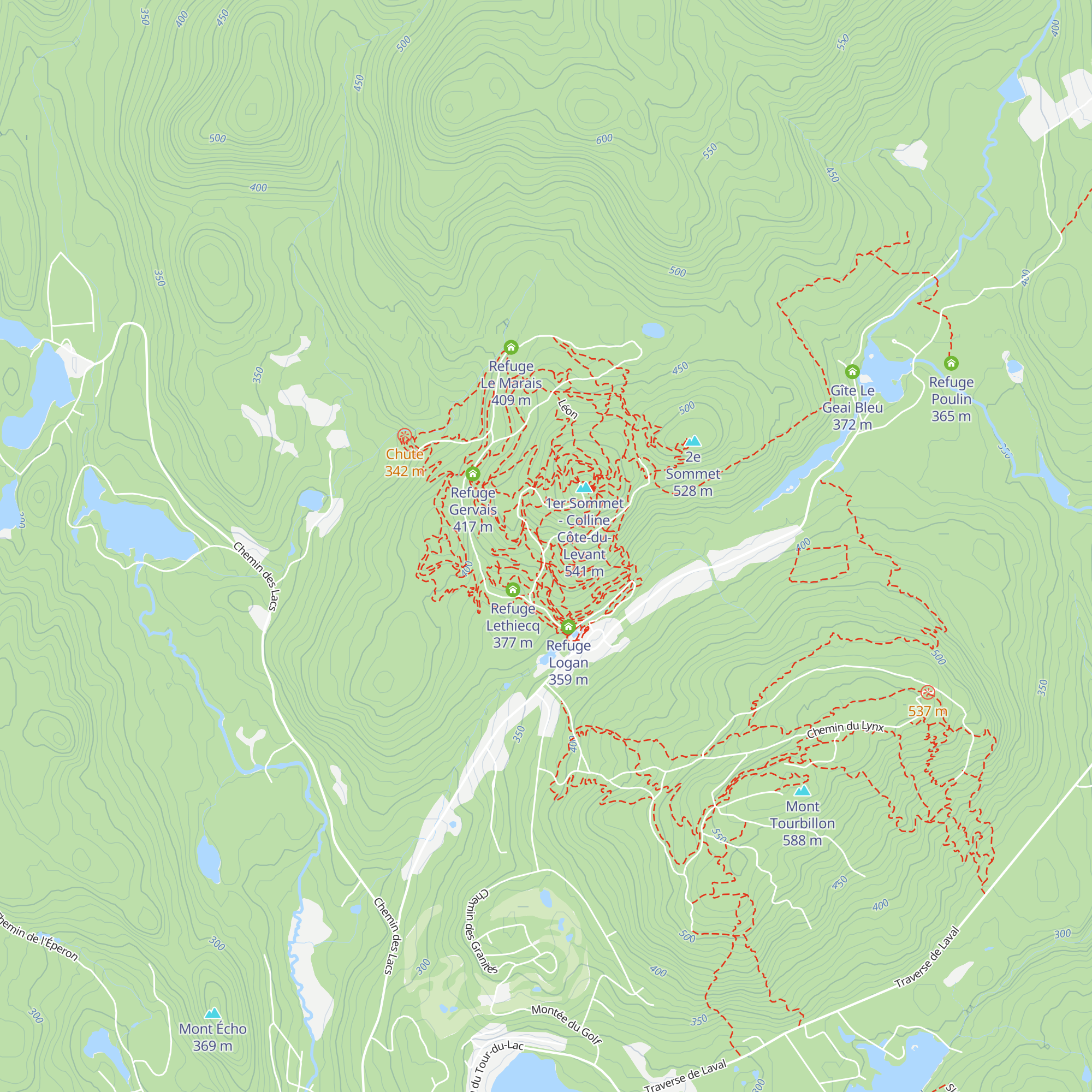Refuge Le Trappeur map
