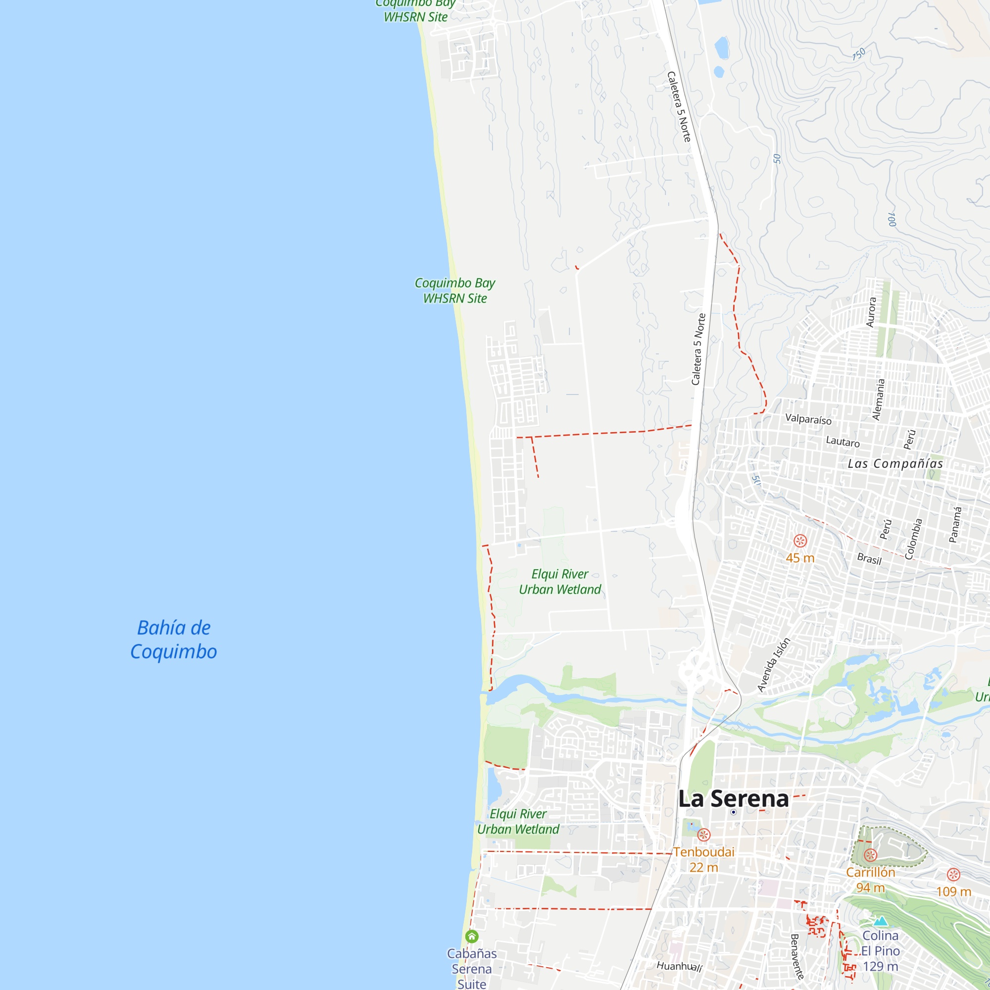 Cabañas Caleta San Pedro map