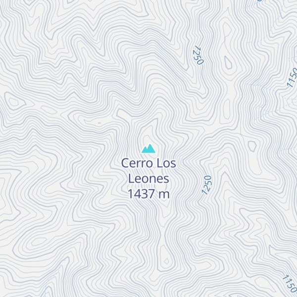 Map of Cerro Los Leones