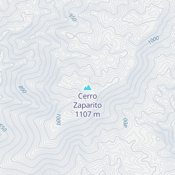 Map of Cerro Zaparito