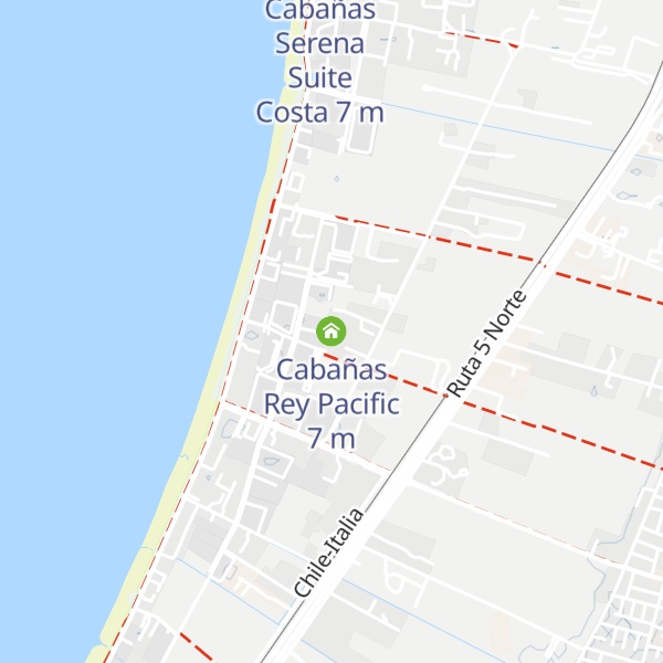 Map of Cabañas Rey Pacific