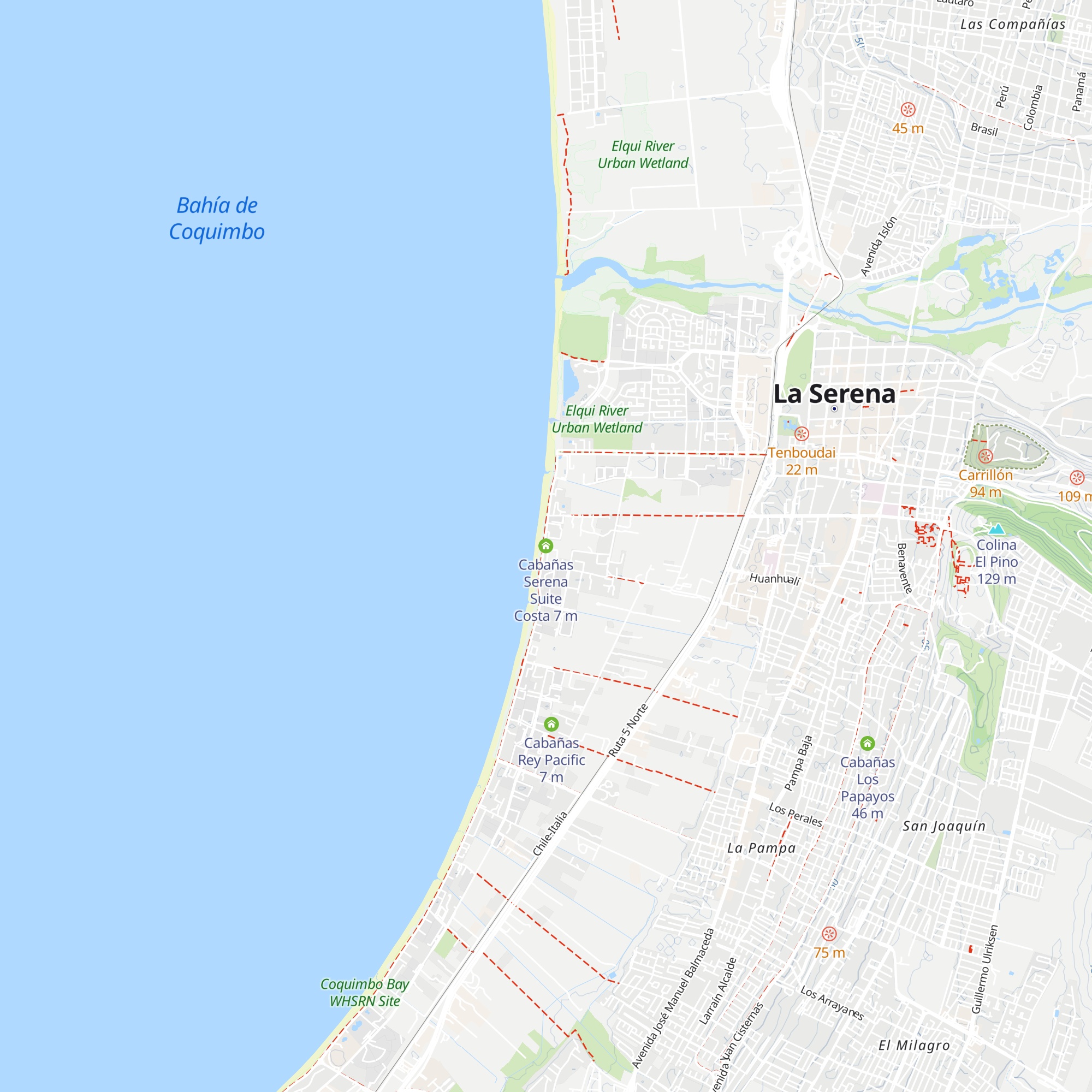 Cabañas Serena Suite Costa map