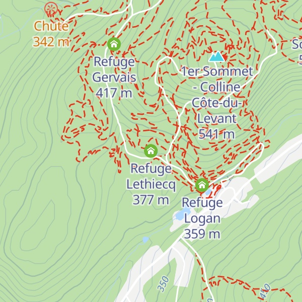 Map of Refuge Lethiecq